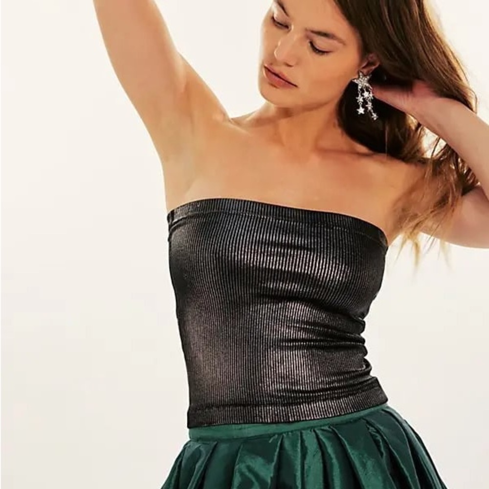 Free People Carrie Tube Top in black combo